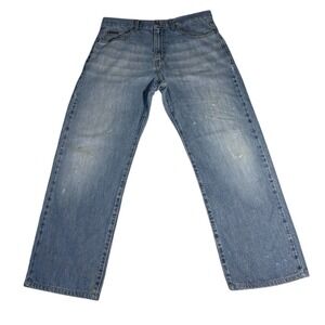 Calvin Klein Jeans Mens 34 Relaxed Straight Blue Denim